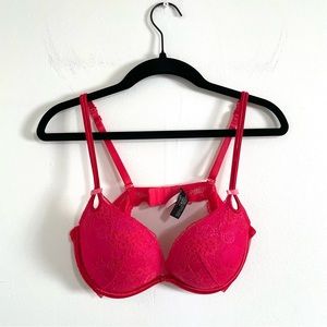Victoria's Secret Womens Red Sexy Little Things... Lace Push Up Bra Size 36B